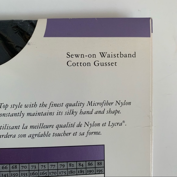 Christian Dior Vintage Pantyhose Black Orchid Size 4 - Picture 5 of 12